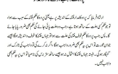 پردہ کے واجب ہونے کا دارومدار