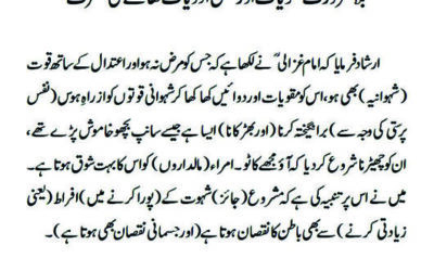 بلا ضرورت مقویات اورجنسی ادویات کھانے کی مضرت