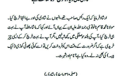 شادی میں زیادہ خرچ کرنا حماقت ہے