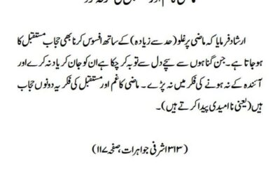 ماضی کا غم اور مستقبل کی فکر نہ کرو